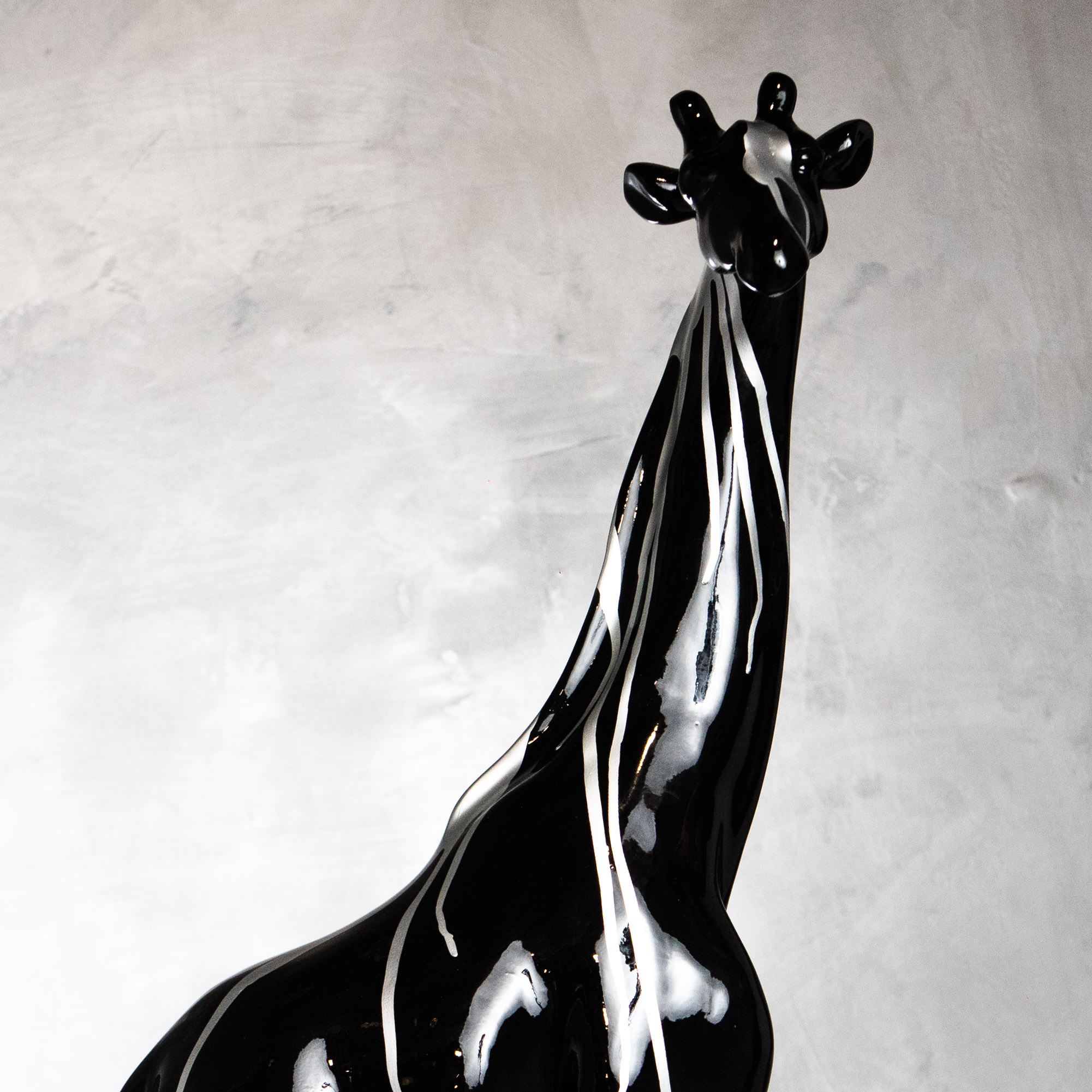 Statua Giraffa Artigianale In Legno 100 Cm – Decorazione Etnica Africana Fatta A Mano Con Legno Bruciato
